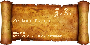 Zoltner Kazimir névjegykártya